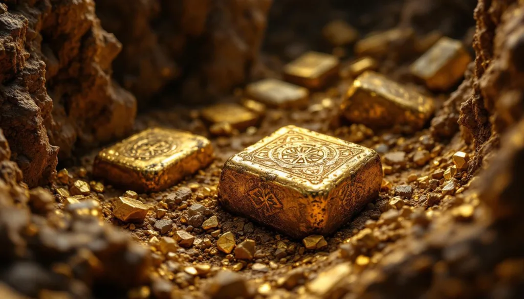 מטילי זהב נדירים שנתגלו קילומטר מתחת לאדמה חושפים סוד לאומי מרתק, ללא אוצרות או אגדה מיתולוגית.