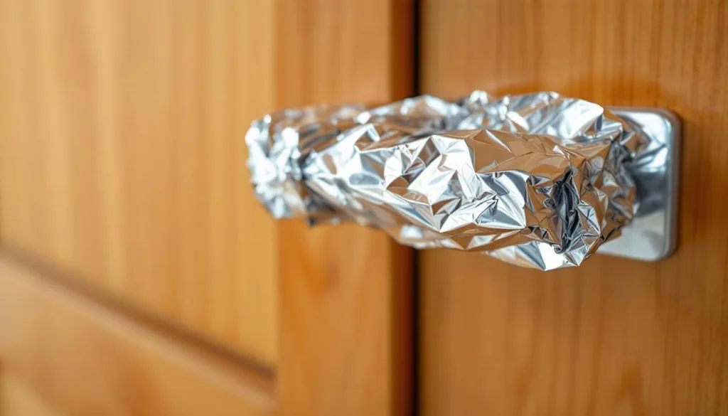 טיפ פשוט ונוח לשמירה על ידיות דלת נקיות וללא צורך בפלסטיק או בד, בעזרת נייר אלומיניום שישמור עליהם מפגעים וחלודה.