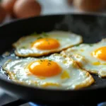 טבח מקצועי מסביר מדוע ביצי עין נדבקות למחבת ללא טריק פשוט עם קמח שיאפשר לכם להכין ביצים מושלמות כל פעם.