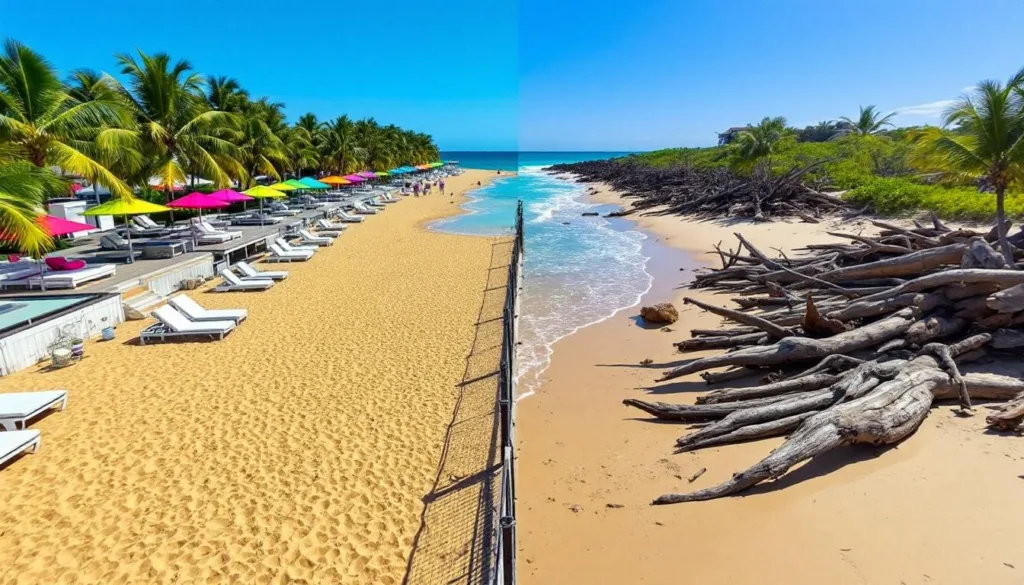 תיירים עשירים כובשים חופים אסורים למקומיים, תוך פגיעה בסביבה והעדר הגנה על זכויות התושבים.