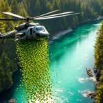 גלה מדוע מסוקים משליכים אלפי גזעים לנהרות באמריקה והשפעתם הסביבתית על האקולוגיה המקומית.