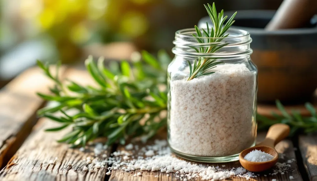 סבתא מגלה את הסיבה לשמירה משותפת של רוזמרין ומלח גס בצנצנת – טיפים לשמירה על הטריות והטעם.