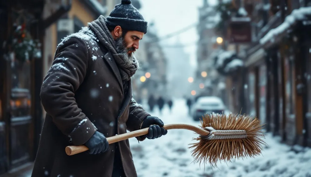 גלה טריק פשוט ויעיל לניקוי המדרכה בחורף עם פריט אחד בלבד, שינקה את השביל במהירות ובקלות.