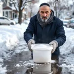 בדקתי טיפ פשוט לזרז הפשרת מדרכה בחורף באמצעות פריט מיוחד - פתרון יעיל ונוח לשמירה על בטיחות בחוץ.