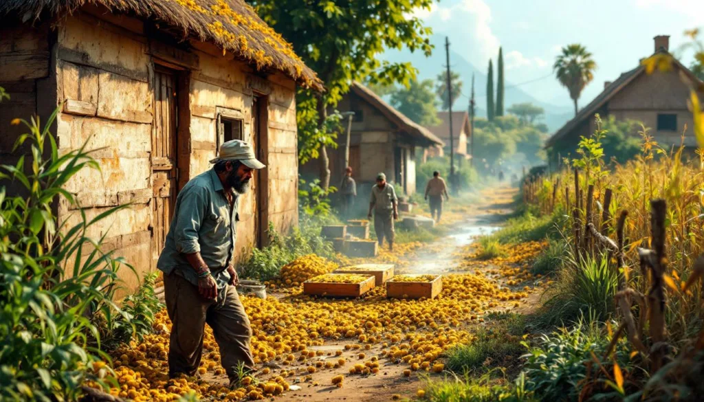 השכן השאיל את השטח לדבוראי, מה שגורם לכפריים להיות זועמים מחשש שיאבד את חסכונותיו.